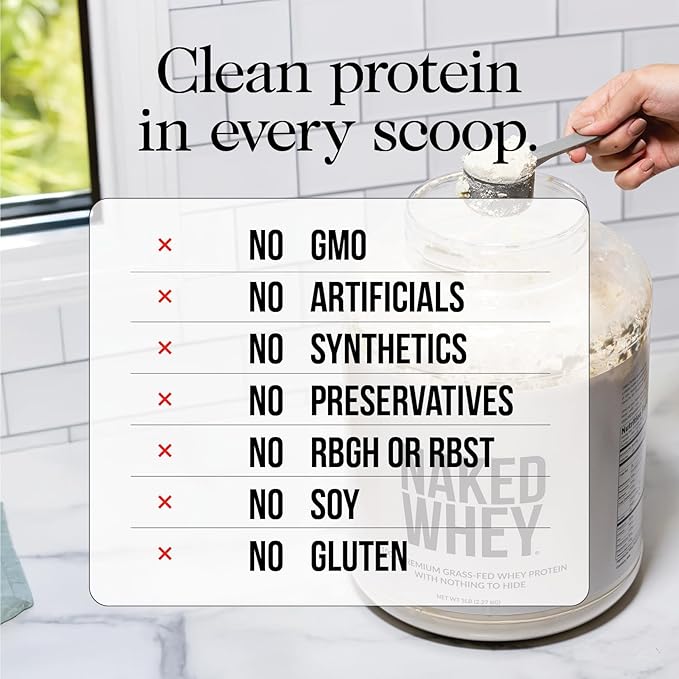 Whey Chocolate Peanut Butter Protein Powder, Grass Fed Whey, No GMO, No Soy, and Gluten Free. Nothing Artificial, Aid Growth and Recovery - 21 Servings