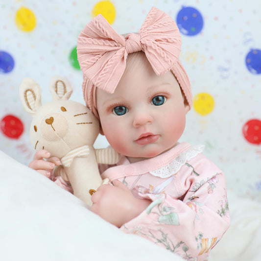 Babeviimt Reborn Baby Dolls - 20 Inch Cute Soft Vinyl Realistic Baby Doll Poseable Real Life Baby Dolls with Complete Accessories for 3+ Years Old Gifts