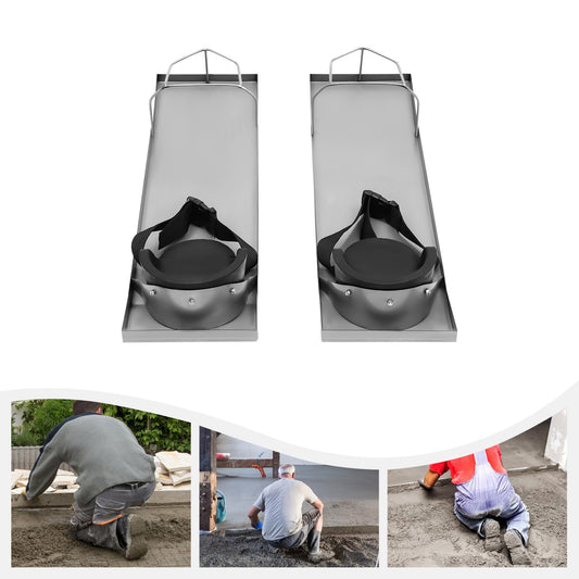 30'' x 8'' Concrete Knee Boards Slider Knee Boards, Concrete Stainless Steel Knee Boards with Knee Pads Pair Concrete Sliders Kneeboard Kneeler Board Stainless Steel Knee Boards for Concrete Work