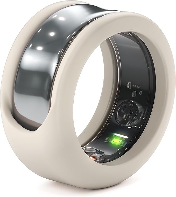 Rinfit Smart Ring Protector - Silicone Ring Enhancer for Active Lifestyle and Gym - StyleFit U.S. Design Patent - Stone, Size 6