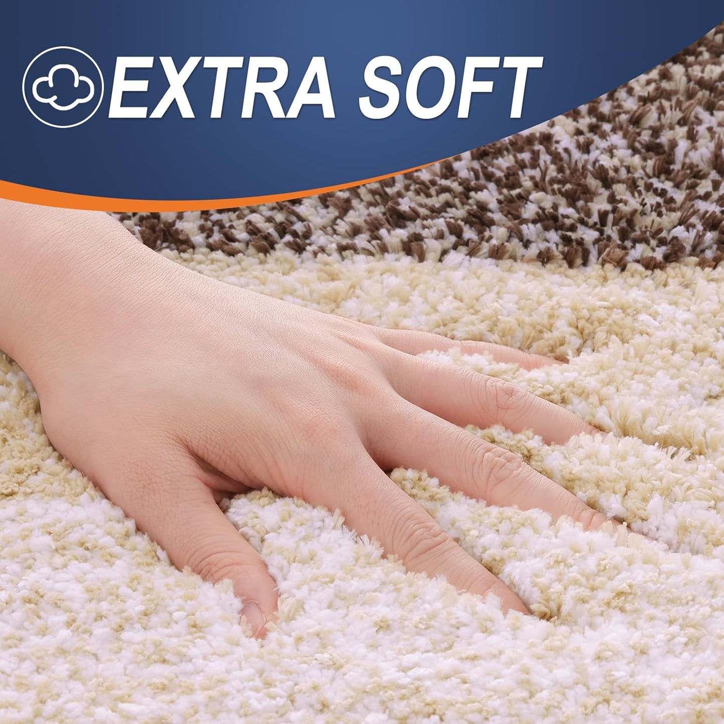 OLANLY Large Bathroom Rugs - Extra Soft Microfiber Mat, Quick Dry & Machine Washable | 45x27, Brown