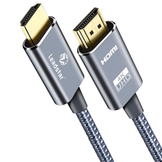 4K 25 /7.5m, 2.0 4K@60Hz, 2160p, 3D, 2.2 PS5, LEADSTAR HDMI Cable ft High Speed HDMI Cord Braided | Ultra HD, ARC, HDR