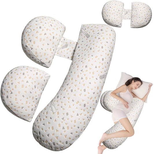 YZCCtixi Pregnancy Pillow for Women - Maternity Pillow for Back Pain Relief & Full Body Support, Soft Sleeping Pillow with Removable Cover for Side Sleepers and Pregnancy