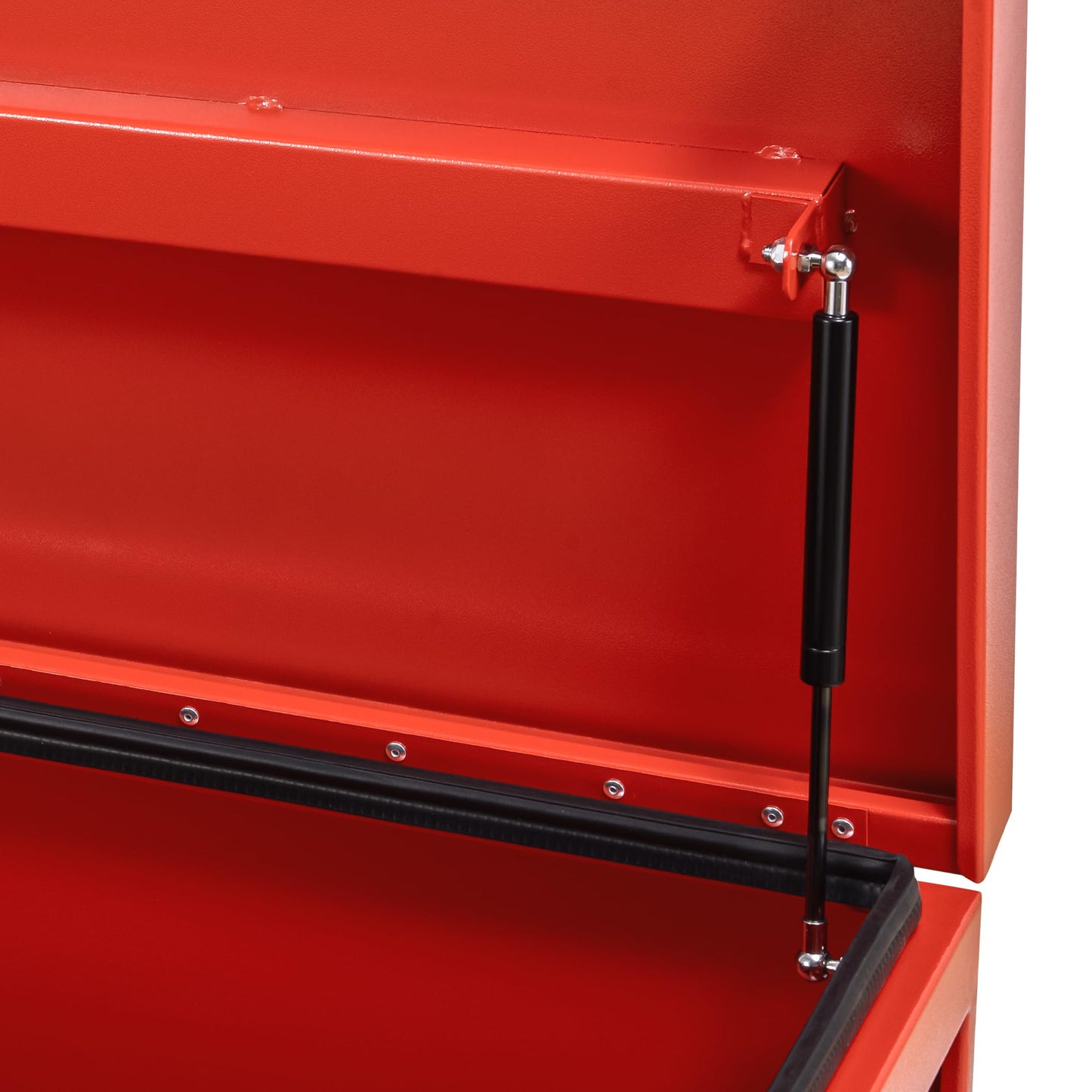 Garvee Steel Truck Bed Toolboxes 36'' Jobsite Storge Box Heavy Duty Steel Jobsite Tool Chest XXL Large Deck Truck Bed Box (36 Inch/Red)