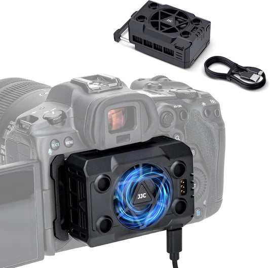 3 Camera Cooler Fan for DSLR & Mirrorless Cameras,External Quieter Semiconductor Cooling Fan with Type-C Charging Port