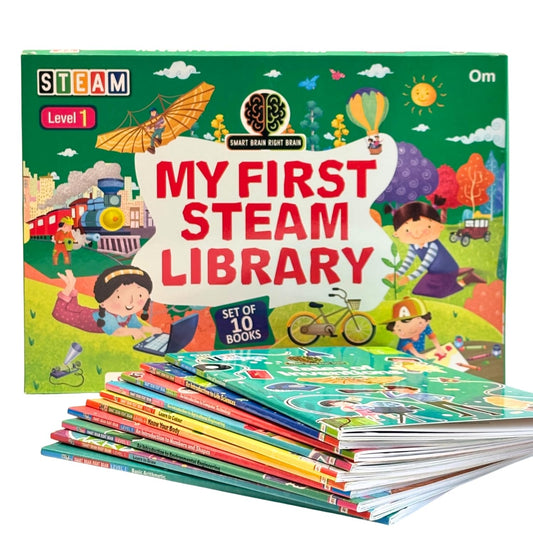 My First STEAM Library Level 1 – Set of 10 Book Educational Box Set for Kids Ages 4–10 | STEAM & Art Learning (Science, Technology, Engineering, Art & ... Skills | Ideal Gift Set for Kids