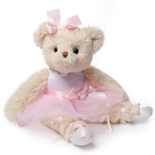 Bearington Collection Ballerina Stuffed Animal - Ballet Doll - Dance Recital Gifts for Girls - Bear Nina - 13"