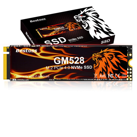 Bestoss 1TB M.2 SSD NVMe PCIe 2280 Internal Solid State Hard Drive, Up to 5000 MB/s, 3D NAND SLC Cache, SSD for Gaming PC Storage, Business Laptop, Home Entertainment, Creative Workflow GM528