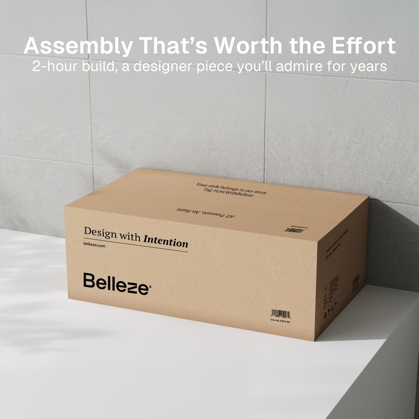 BELLEZE 31.5" Kitchen Storage Cabinet with 3 Drawers,Freestanding Accent Cabinet with Arched Design & Wood Handles,Modern Credenza for Living Room,Dining Room,Entryway - Ebony