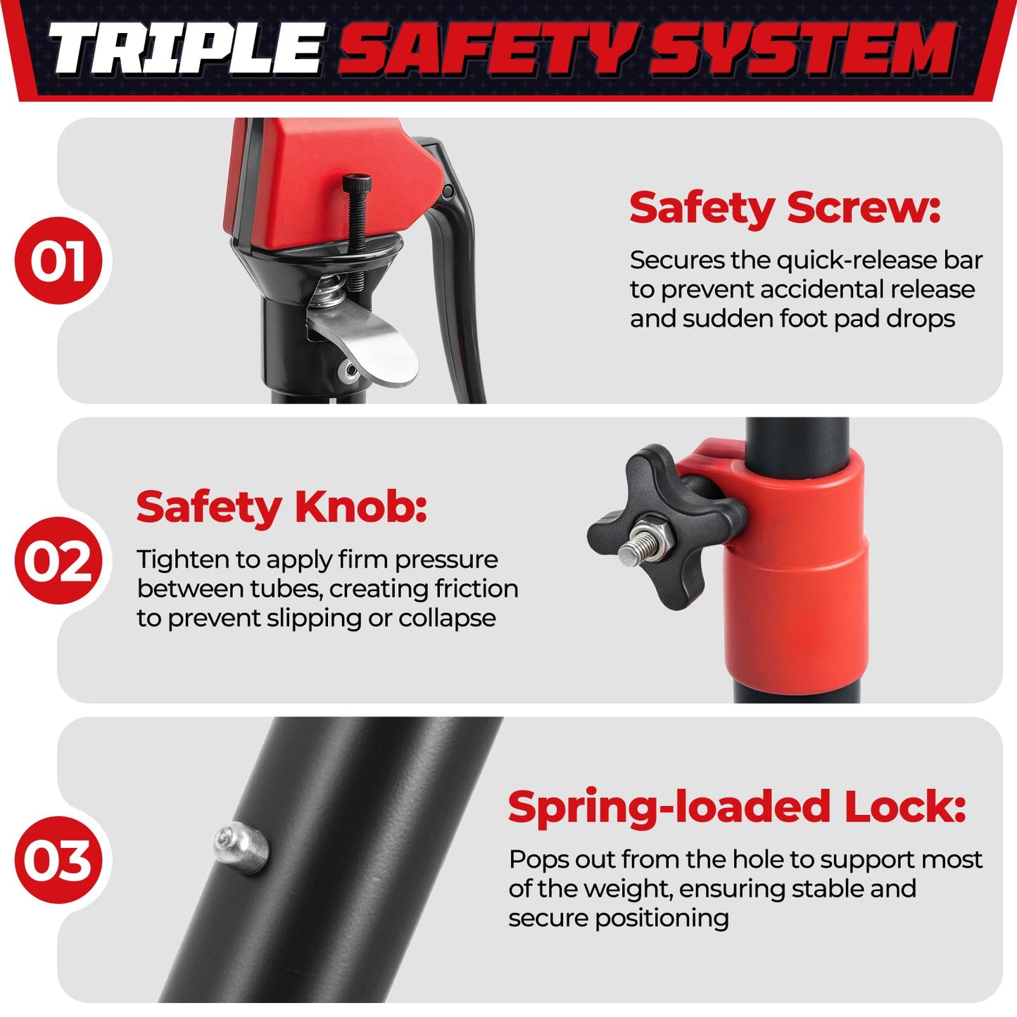 XINQIAO Cabinet Jacks for Installing Cabinets, Heavy Duty Third Hand Tools Adjustable Support Pole from 18.5 in to 29.5 in, 4 PCS