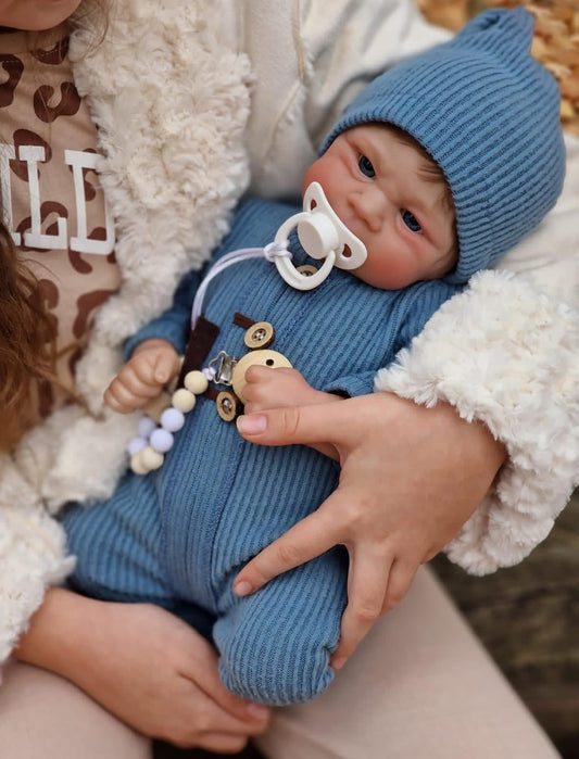 Anano Silicone Full Body Reborn Baby Dolls - 17 Inch Realistic Silicona Newborn Baby Doll, Real Life Silicone Full Body Babys Boys, Anatomically Correct Babies with Accessories, Set for Kids
