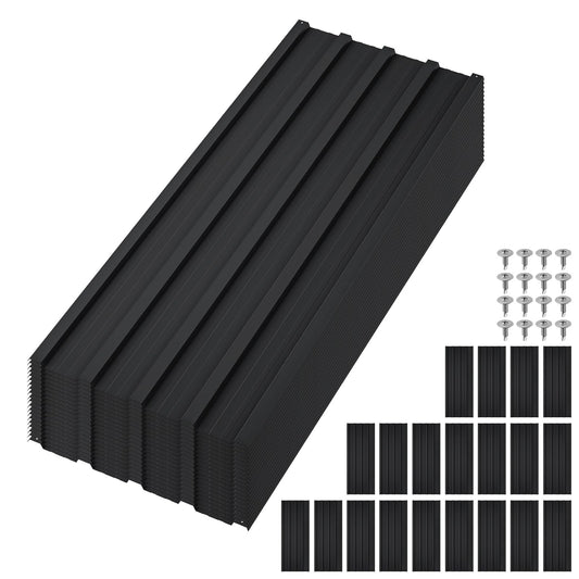20pcs Metal Roofing Panels, 6ft Corrugated Metal Roof Panels with Screws, Heavy Duty Waterproof Galvanized Steel Roof Sheets for Outdoor Carport, Garage, Shed, Warehouse, Porch, Pergola, Patio