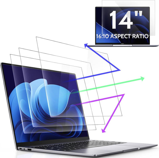 3 14 Inch Laptop-16:10 14" Pcs Anti Blue Light Screen Protector Compatible With Lenovo Hp Dell Acer Asus Samsung etc