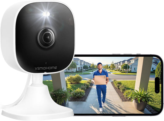 4MP 2.4g/5g 128G Cameras for Home Security with Audio and Video, Indoor Security Camera for Baby Monitor, Outdoor