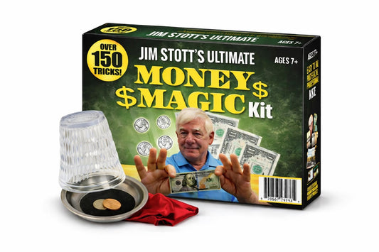 Jim Stott’s Ultimate Money Magic Kit – 150+ Easy Magic Tricks for Kids, Teens & Adults – Learn Coin Vanishes, Money Tricks & Illusions – Beginner Friendly Magic Set with Video Tutorials
