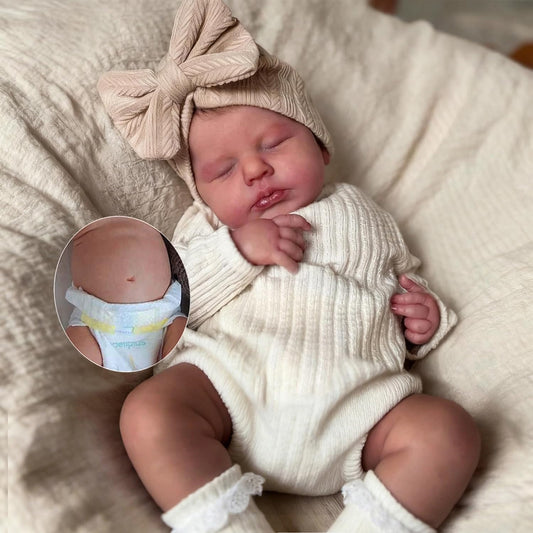 Zero Pam Reborn Baby Dolls Silicone Full Body-20 in Realistic Babys Doll, Anatomically Correct Girl, Full Silicone Babys Doll, Real Life Reborn Dolls with Accessories