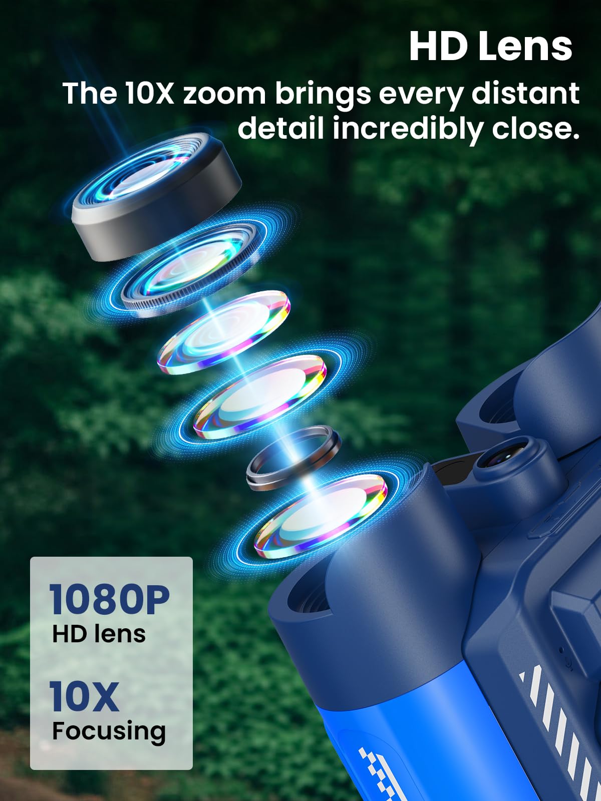 Acoath Binoculars for Kids with Night Vision Camera, Kids Telescope, 10X Optical Zoom, Magic Adventures Telescope Toys Gifts for Age 3, 4, 5, 6, 7, 8, 9, 10+ Years Old Boys Girls