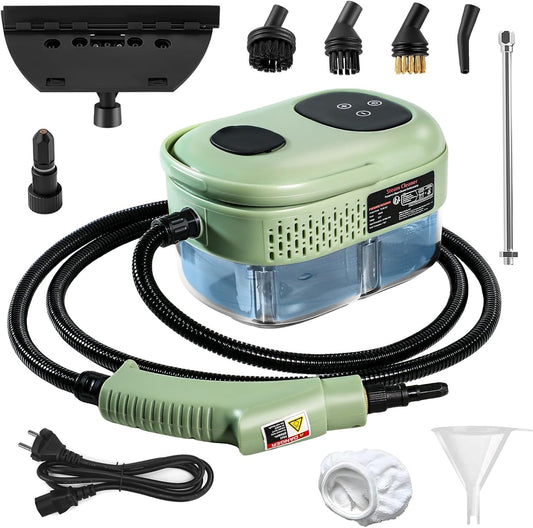 Skiennix Steam Cleaner - High Pressure Handheld Steamer with 15s Heat-Up & 11 Accessories | Ideal for Home, Floors, Car, Grout, Kitchen