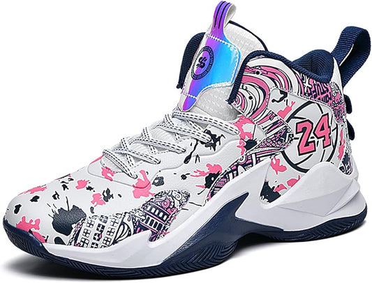 Boys Basketball Shoes Breathable Indoor Athletic Shoes Youth Outdoor Fashion Sneakers Comfortable Basketball Shoes for Girls