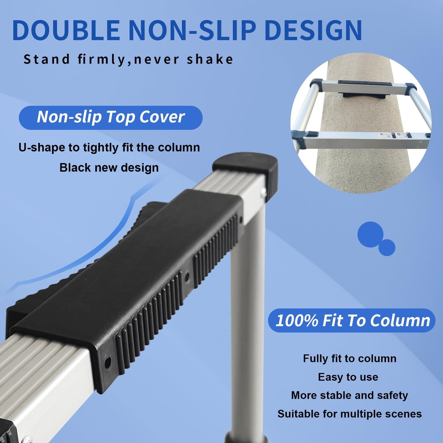 JADDUO Telescoping Ladder,24.6 FT Extension Ladder,Aluminum Lightweight Telescopic Ladder with 2 Triangle Stabilizers