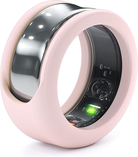 Rinfit Smart Ring Protector - Silicone Ring Enhancer for Active Lifestyle and Gym - StyleFit U.S. Design Patent - Pink, Size 6