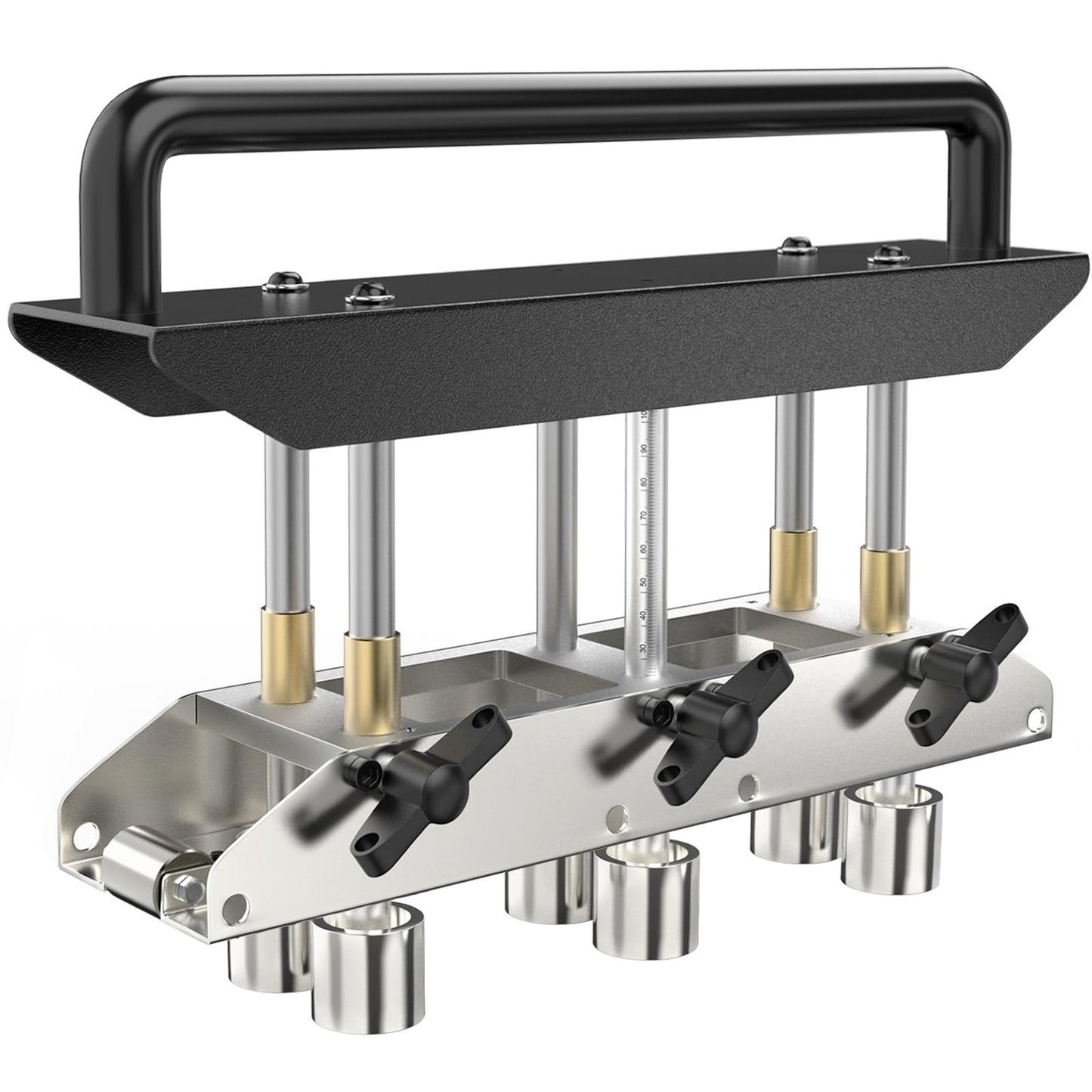 CINSEA Adjustable Rebar Bender with Three-Station Edge Roller Bender, Large Metal Bender with 0-90° Bending Angle, Adjustable from 5/8" to 4" Bends in 29 to 22-Gauge Steel