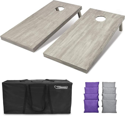 GoSports 4 ft x 2 ft Regulation Size Wooden Cornhole Boards Set - Includes Carrying Case and Bean Bags (Choose Your Colors) Over 100 Color Combinations