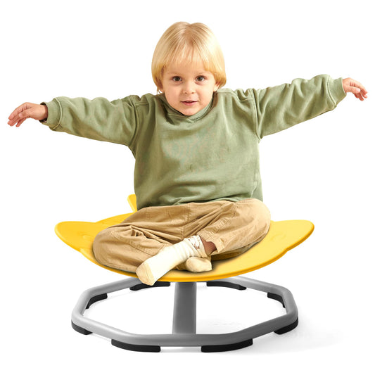 Almast Kids Spinning Chair for Autistic Kids – (Yellow) UFO Shape Sensory Spinning Chair | Indoor Autism Toy | Ages 3+ | 220 lbs Capacity