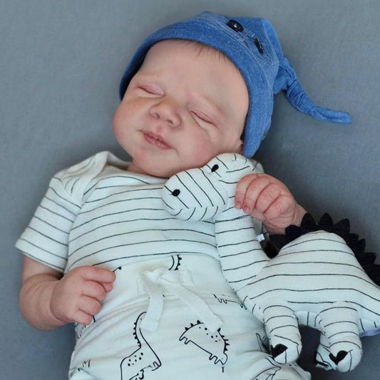 WOOROY Realistic Reborn Baby Dolls Boy - 18-Inch Newborn Baby Dolls with Soft Cloth Body Sleeping Lifelike Reborn Baby Dolls Birthday Gift for Kids Age 3+