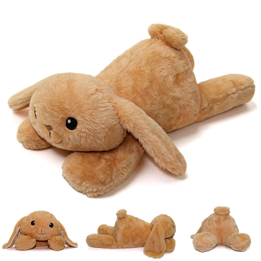 Fuzcomddle Weighted Stuffed Animals for Adults and Kids– 4.2 Lbs Bunny Weighted Stuffed Animal 21", Rabbit Plush Pillow, Birthday Christmas Holiday Easter Gifts for Women Adults & Kids
