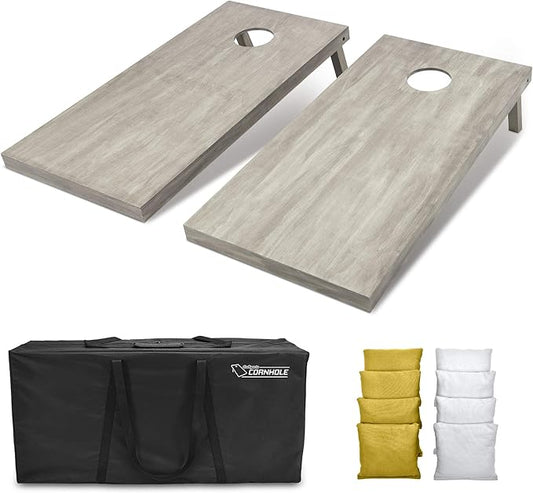 GoSports 4 ft x 2 ft Regulation Size Wooden Cornhole Boards Set - Includes Carrying Case and Bean Bags (Choose Your Colors) Over 100 Color Combinations
