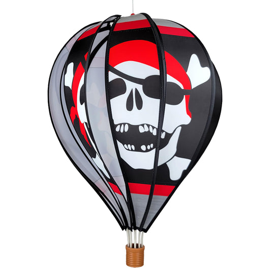 Hot Air Balloon Hanging Garden Spinner 22" - Vibrant Jolly Roger Design, Weather-Resistant Outdoor Decor, Durable & Lightweight for Patios, Yards, and Gardens - Eye-Catching Wind Spinner