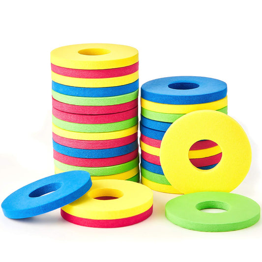 60 Pcs Foam Disc Shooter Flying Foam Disc Toy for Remote Control Robot Toy, Red, Blue, Yellow, Green