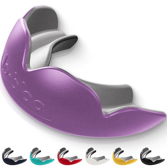 lobloo® PRO-FIT Sports Mouthguard ??Ultra Slim 1mm | Dentist-Level Protection | Precision Vacuum-Fit | Oxygen Performance | MMA, Boxing, Football, Basketball. (Large +14yrs, Purple)
