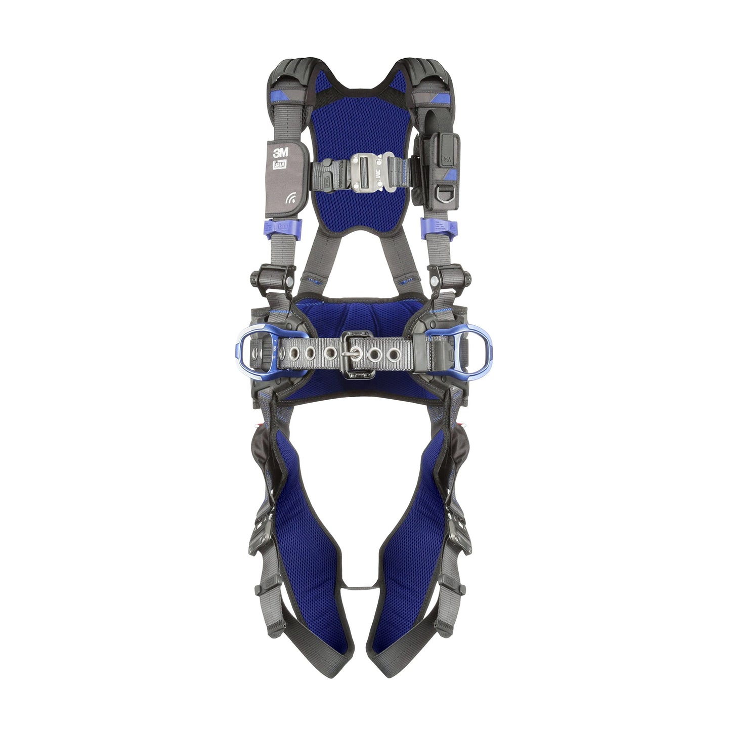 3M 1113124 DBI-SALA ExoFit X300 Comfort Construction Positioning Safety Harness, Construction Fall Protection, Aluminum Back and Hip D-Rings, Auto-Locking Quick Connect Leg and Chest Buckles, Medium