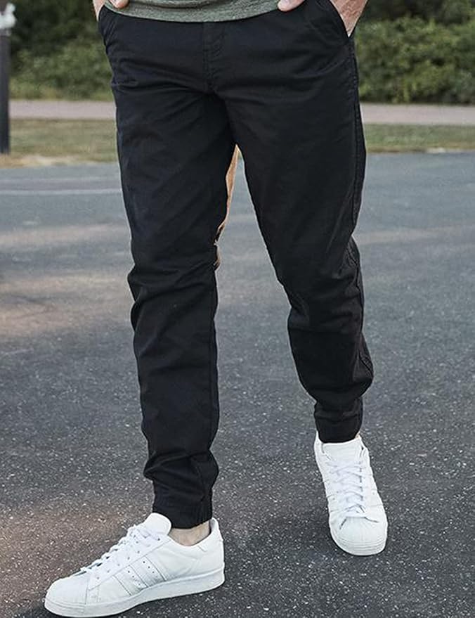 Men Joggers Chino Cargo Pants Hiking Outdoor Recreation Pants Twill Fitness Track Jogging Pants Casual Cotton Pants