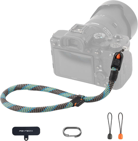 55.1lb PGYTECH Camera Wrist Strap Slim Outdoor Style, Adjustable Quick Release Anti-Drop Camera Hand Strap