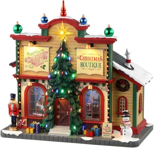 Lemax Cranberry Hill Christmas Boutique - Battery Operated Holiday Decor | 4.5V