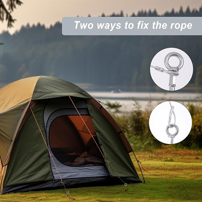 18 inch Ground Anchor Heavy Duty Earth Anchors Set Screw in for Mobile Home, Swing, Tent Trampoline Anchors Wind Resistant Tree Stakes and Supports with Drill Socket, 4 Pack
