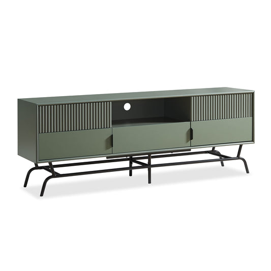 24/7 Shop at Home Quin Modern TV Stand with Storage Drawers, Media Console Cabinet, Entertainment Center for 65 inch Television, Unique Living Room Furniture, Sage Green