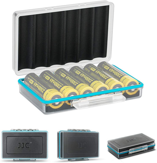 18650 6 18650 JJC Battery Case, Shockproof & Water-resistant Battery Storage Holder for x Battery, PC Shell Easy