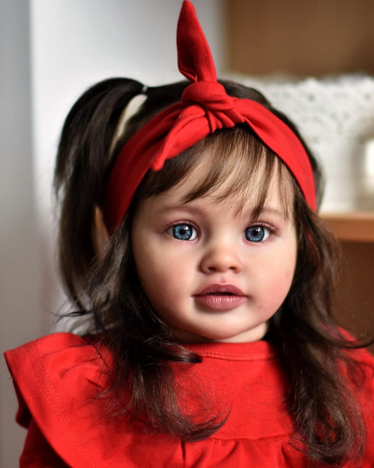 Anano Lifelike Reborn Baby Dolls Pippa 26 inch Big Girl that Look Real Soft Cloth Body Realistic Newborn Doll Bed Time Playmates for Kids Age 3+