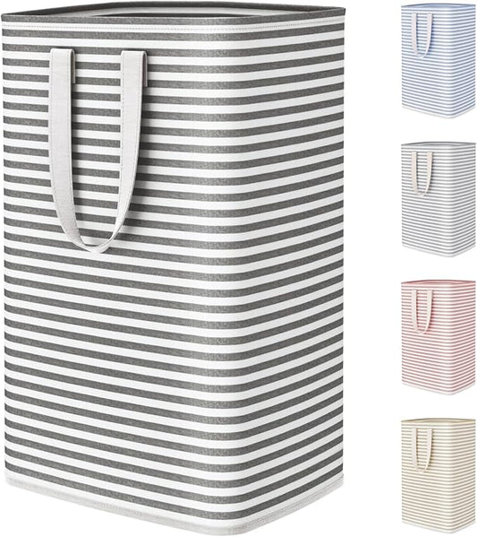 Lifewit 75L Large Collapsible Laundry Hamper, Tall Foldable Dirty Clothes Baskets Waterproof, Freestanding Design with Easy Carry Handles in Dorm Bedroom Bathroom College, Black