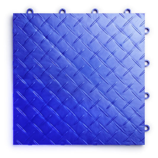 Big Floors GarageTrac Garage Floor Tiles, Interlocking Garage Flooring, Diamond Pattern Non-Slip Heavy-Duty Copolymer Modular Tile, Easy Install (Purple, 24 Pack of 12 x 12" Tiles, 24 Sq Ft)