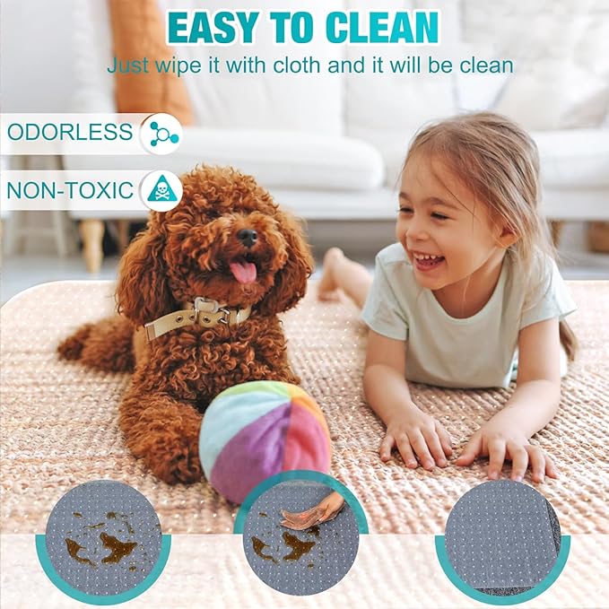 2 Pack Office Chair Mat for Carpets, 48" x 36" Clear Heavy Duty Plastic Floor Protector for Low Pile Carpeted Floors, Under Desk Computer Chair Mat for Home Office, Easy Glide and Flat Without Curling