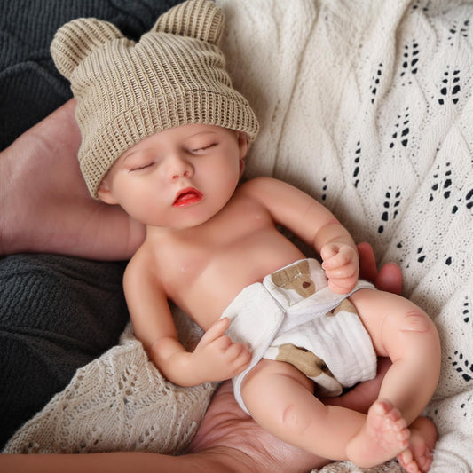 BABESIDE Reborn Baby Dolls Full Body Silicone, 12 Inch Lifelike Weighted Silicone Baby Doll Girl Realistic Newborn Real Life Baby Dolls Girl with Accessories for Kids 3+ & Collectors.