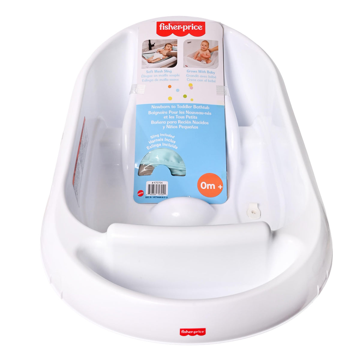 Fisher-Price™ 3-N-1 Grow with Baby Infant to Toddler Bath Tub with Supportive Sling