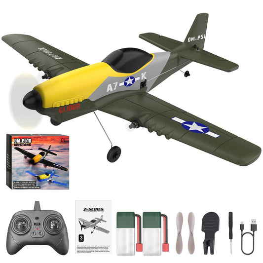 OMNANGO RC Plane，3 Channel RC Jet Plane with 2.4GHz Remote Control 6-Axis Gyro Drone for Kids 8-12 & Adults, Beginner-Friendly Outdoor Remote Control Airplane, Rechargeable Battery, Easy to Fly