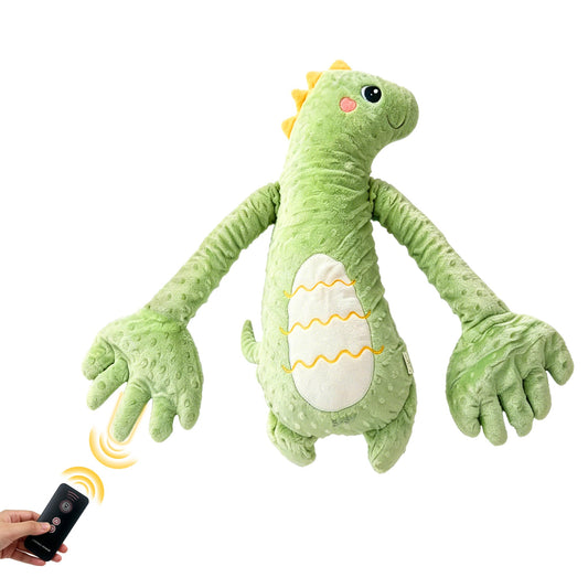 BiniTPGo Interactive Electronic Pet Plush Toy, Soothing Plush Gift for Toddlers, Perfect for Birthdays, Mothers, Expectant Mothers, and Pregnant Women (Green Dinosaur)