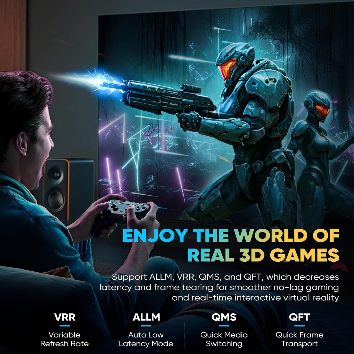 Yuaice 10K 8K 4K 2.1 1.5FT/0.45M, 48Gbps 8K@60Hz 4K@120Hz, 2.2 2.3, HDR10, TV/PS5/Xbox/HDTV/Blu-ray HDMI Cable Ultra